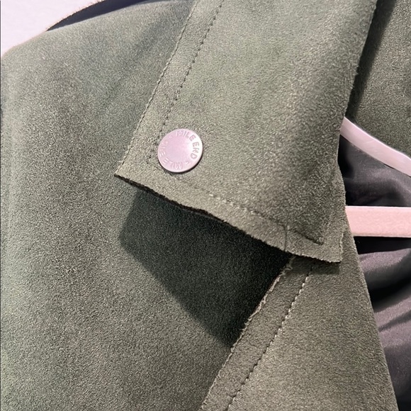 Green Women's Moto Jacket Zipper Pockets Size XS - Picture 5 of 8